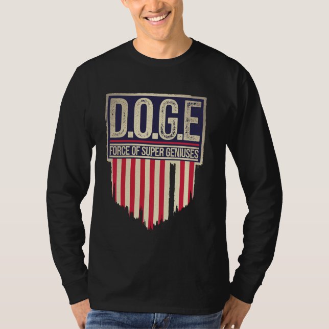 DOGE D.O.G.E. Force der Supergenie Regierung Ef T-Shirt (Vorderseite)
