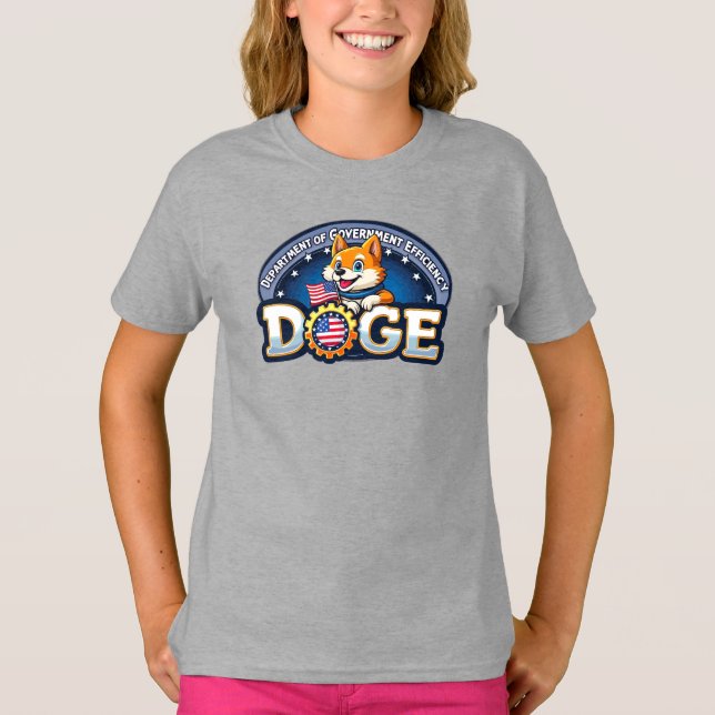 DOGE Department of Government Efficiency Girls T-Shirt (Vorderseite)