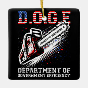 DOGE Department of Government Efficiency Keramikornament