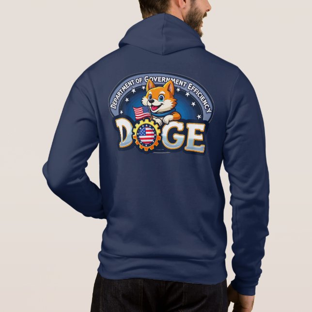 DOGE Department of Government Efficiency Men's Hoodie (Rückseite)