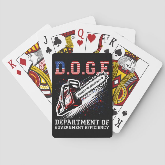 DOGE Department of Government Efficiency Spielkarten (Rückseite)
