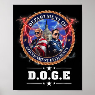 Doge Department of Government Efficiency Trump 47 Poster