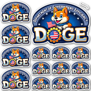 DOGE Department of Government Efficiency Vinyl Aufkleber
