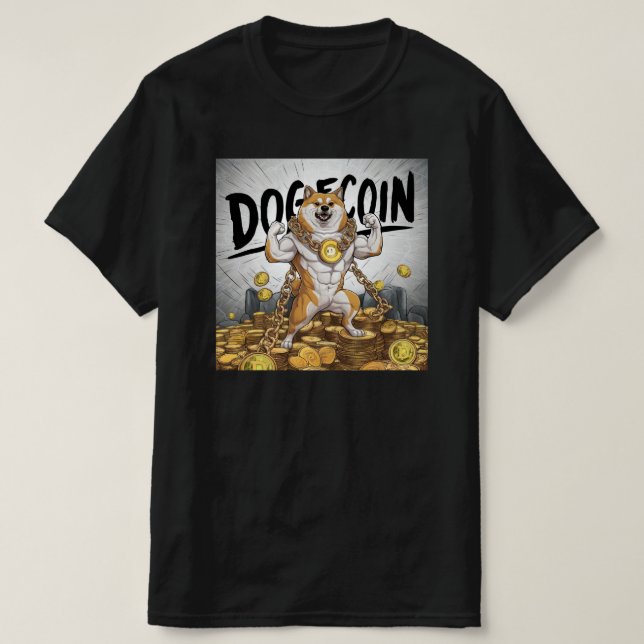 Doge Dog Black T-Shirt (Design vorne)