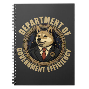 Doge Dog des Ministeriums für Regierungseffizienz Notizblock