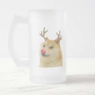 Doge Dogright Doggo Hund Weihnachten Meme Karte ro Mattglas Bierglas