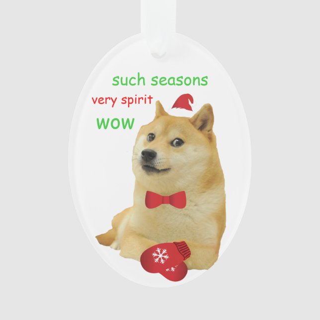 Doge Funny Meme Ornament (Vorderseite)
