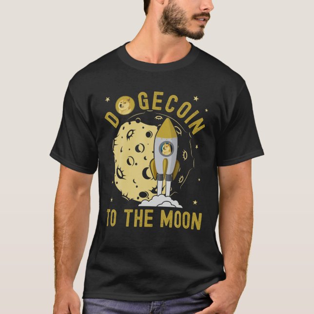Doge Kids Weltraumkapsel zum Mond T-Shirt (Vorderseite)
