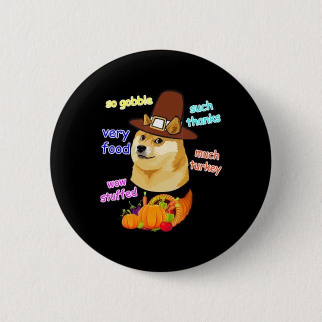 doge meme Kids Erntedank shiba inu doge meme . Button (Vorderseite)