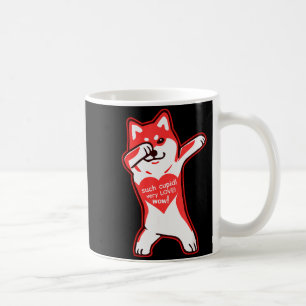 Doge Meme Valentinstag Shirt - Dabbing Shiba Inu Kaffeetasse