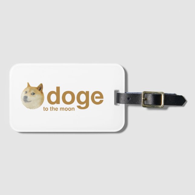 Doge, Münze, Dogenmünze, Dogecoin Gepäckanhänger (Vorderseite (Horizontal))