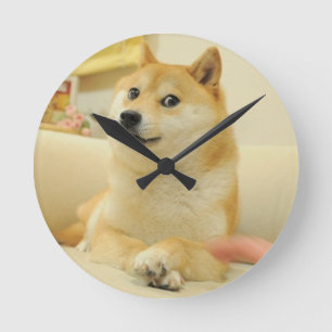 Doge Runde Wanduhr