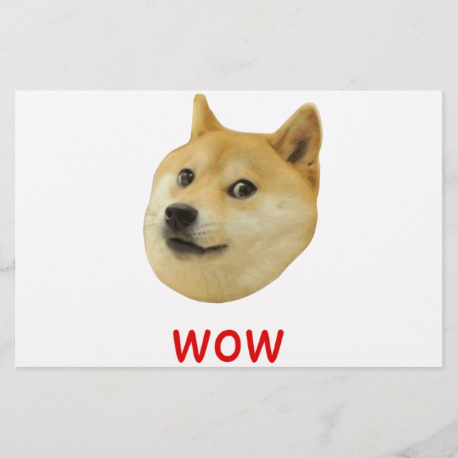 Doge sehr Wow viel Hund wie Shiba Shibe in u (Vorderseite)