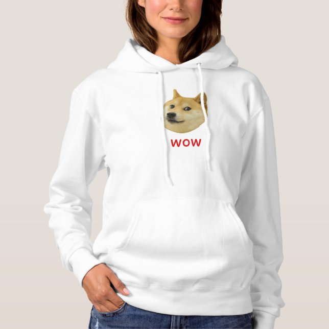Doge sehr Wow viel Hund wie Shiba Shibe in u Hoodie (Vorderseite)
