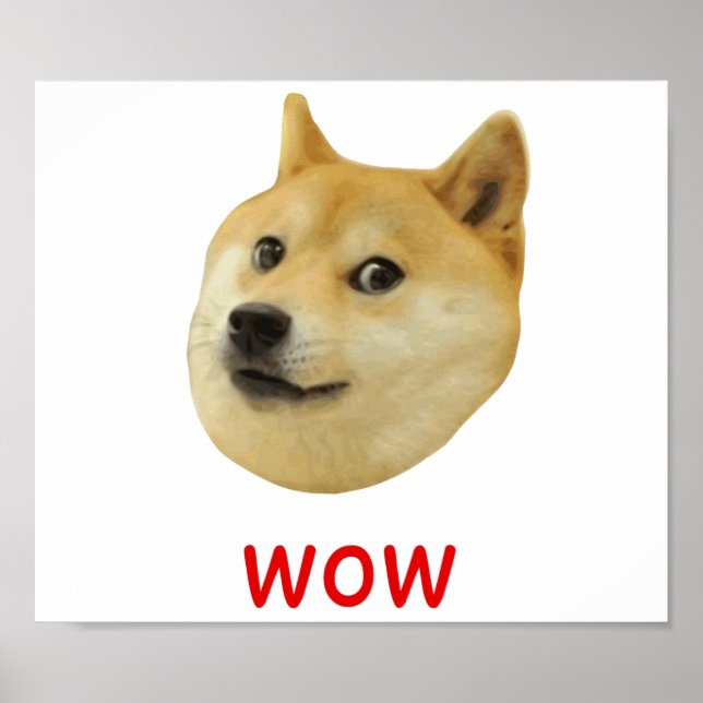 Doge sehr Wow viel Hund wie Shiba Shibe in u Poster (Vorne)