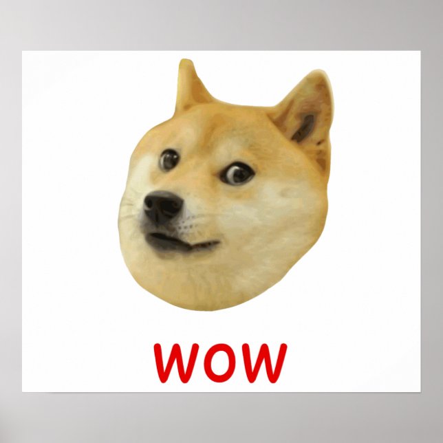 Doge sehr Wow viel Hund wie Shiba Shibe in u Poster (Vorne)