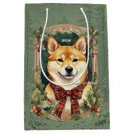Doge (Shiba Inu) Weihnachten Mittlere Geschenktüte
