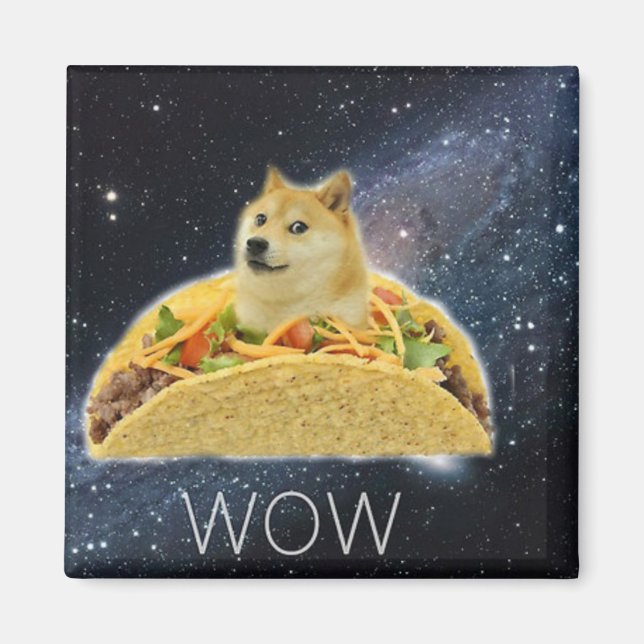 Doge Space-Taco-Mem Magnet (Vorne)