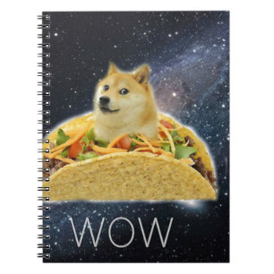 Doge Space Taco Mem Notizblock