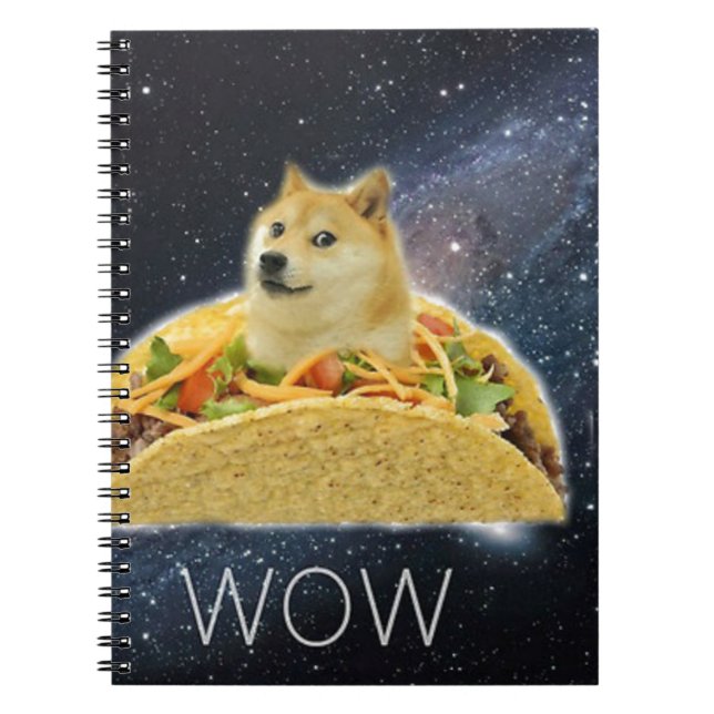 Doge Space Taco Mem Notizblock (Vorderseite)
