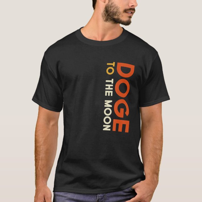 Doge to the Moon Funny Idea Meme HODL Dogecoin Tra T-Shirt (Vorderseite)