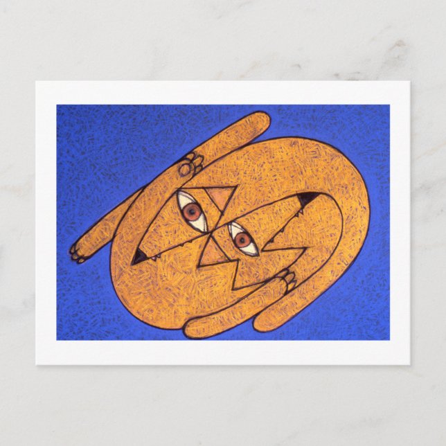 DogEatDog Postkarte von Denis Gaston Art (Vorderseite)