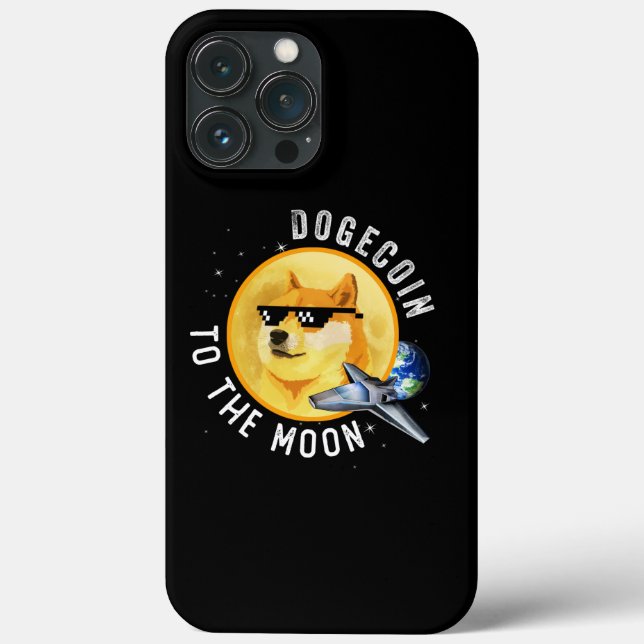 Dogecoin an den Mond Funny CryptoCurrency Meme Case-Mate iPhone Hülle (Rückseite)