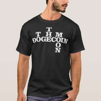 dogecoin an den Mond lustige Kryptoziffer Geschenk T-Shirt