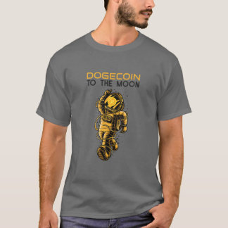 Dogecoin Astronaut zum Mondblocker Cryptocu T-Shirt