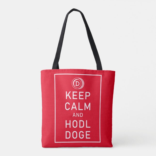 Dogecoin Behielt Ruhe und Hodl Doge Krypto Funny (Rückseite)