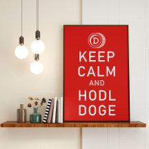 Dogecoin Behielt Ruhe und Hodl Doge Krypto Funny