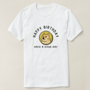 Dogecoin Birthday Geschenk Crypto Investor Meme De T-Shirt