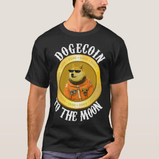Dogecoin Cool Men's Moon Astronaut Meme Crypto Dog T-Shirt