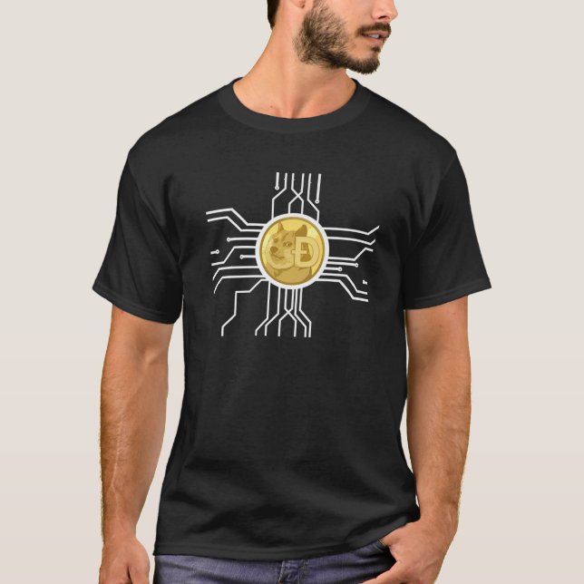Dogecoin DOGE Crypto Kryptowährung Münzbergwerk Bl T-Shirt (Vorderseite)