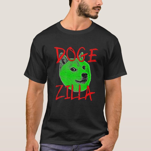 Dogecoin Doge HODL Crypto Meme Funny Dogezilla Shi T-Shirt (Vorderseite)