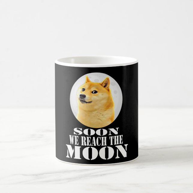 Dogecoin Doge HODL To Moon Crypto Doge-1 Meme Kaffeetasse (Mittel)