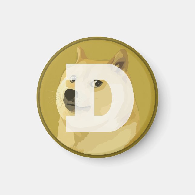 Dogecoin DOGE Magnet (Vorne)