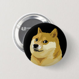 Dogecoin Doge Tag zum Mondmarkt Krypto Button