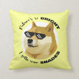 Dogecoin Future Sonnenbrille Börse Crypto Kissen