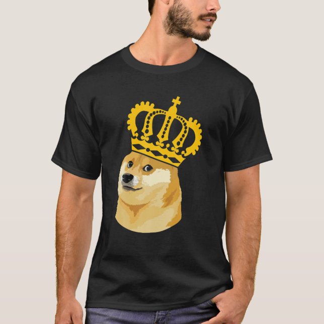 Dogecoin-Geschenke, Doge Meme Muschel T-Shirt (Vorderseite)