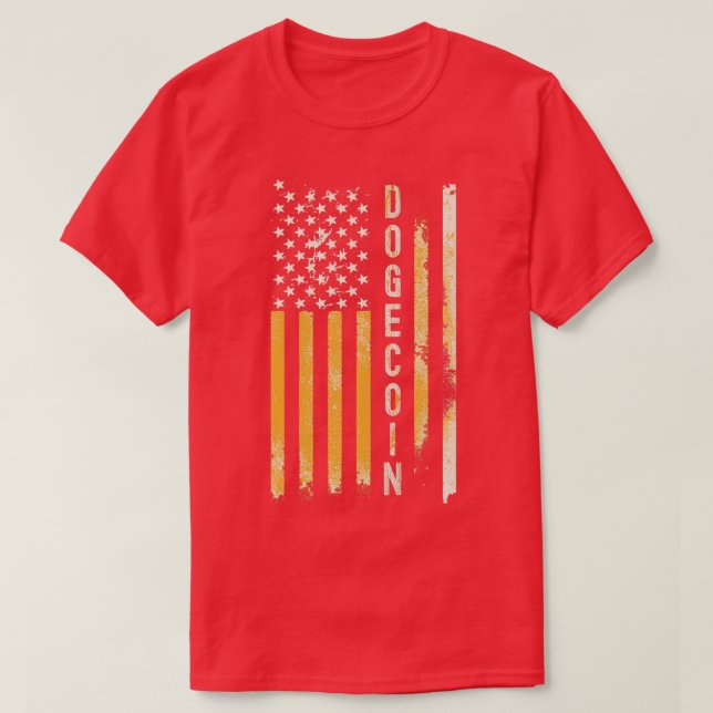 DOGECOIN-Goldflagge T-Shirt (Design vorne)