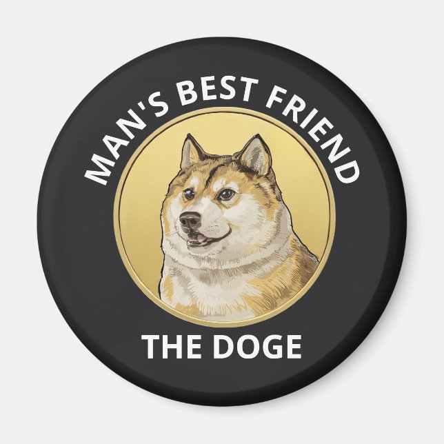 Dogecoin Hund Personalisiert Magnet (Vorne)
