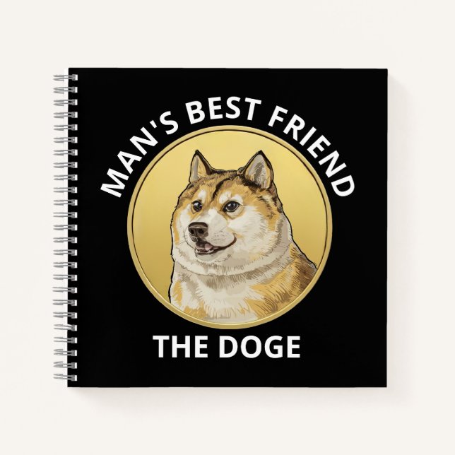 Dogecoin Hund Personalisiert Notizbuch (Vorderseite)