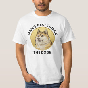 Dogecoin Hund Personalisiert weiß T-Shirt