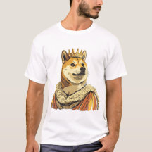 Dogecoin King Crypto Meme Cartoon Tshirt