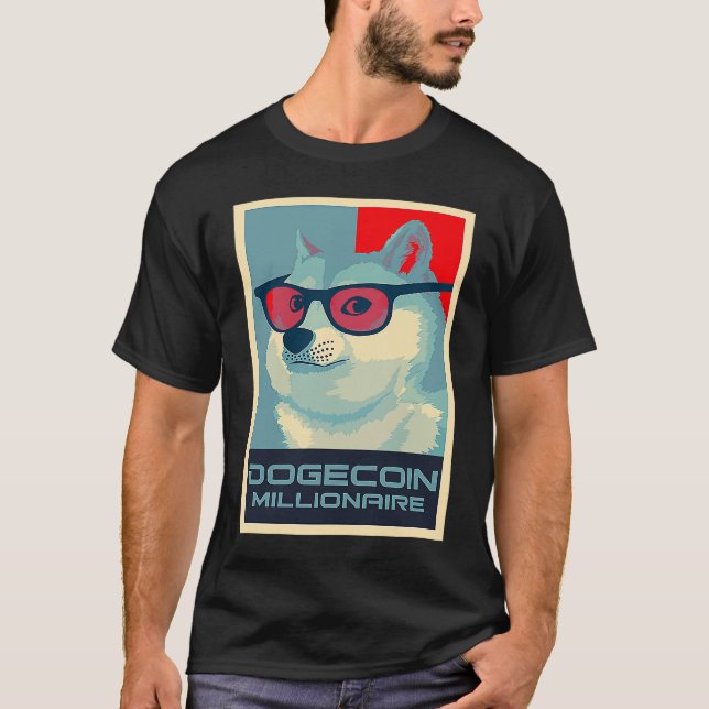 DOGECOIN Millionaire HODL Krypto SHIB Token an die T-Shirt (Vorderseite)