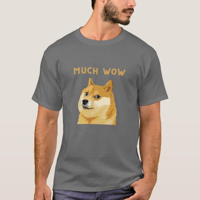 Dogecoin Much Wow Kryptowährung T-Shirt (Vorderseite)