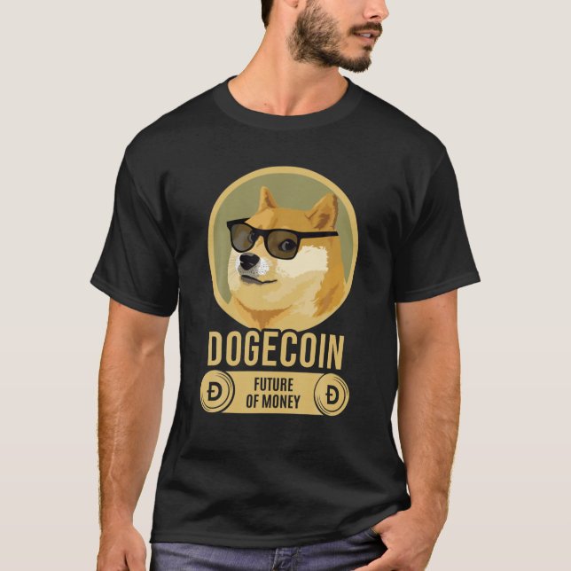 Dogecoin Shiba Inu Crypto Die Zukunft des Geldes T-Shirt (Vorderseite)