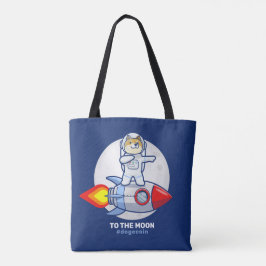 Dogecoin To The Moon Rocket Man Space Doge Crypto