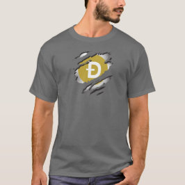 Dogecoin-Torn-Bild mit Logo-Darstellung unten T-Shirt
